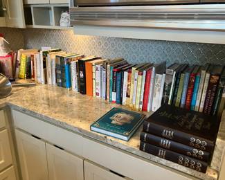Tons of cookbooks from a Cordon Bleu trained chef