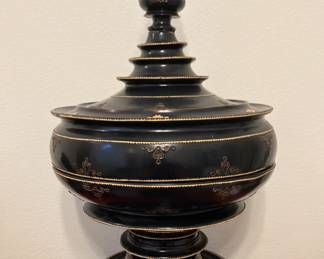 Burmese lacquer offering vessel