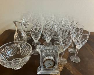 Lots of Waterford Crystal.