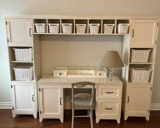 Another desk and shelves