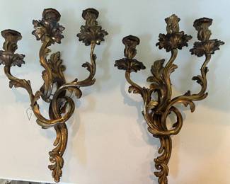 Beautiful brass walk sconces