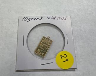10 GRAMS SOLID GOLD BAR