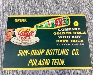 SUN DROP METAL SIGN