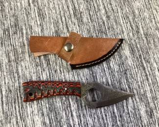 DAMASCUS STEEL KNIFE WITH SHEATH
