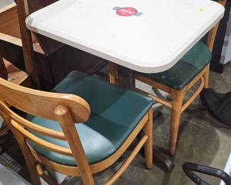 COCA COLA TABLE AND CHAIRS