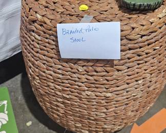BRAIDED PATIO STOOL