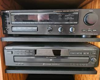 Sony Receiver and Sony 5 Disc CD Changer