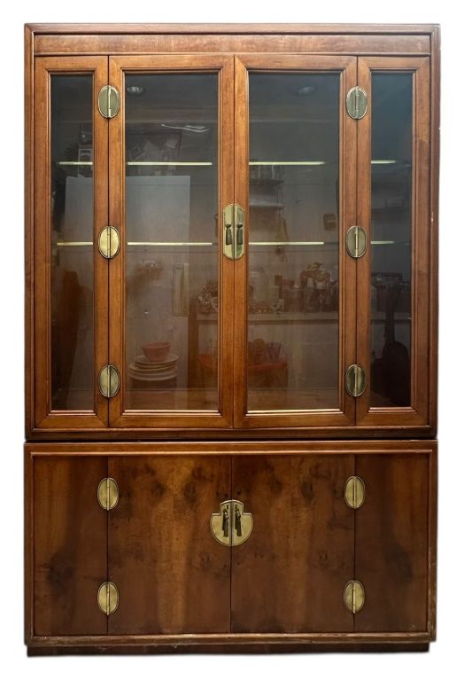 Lane Art Deco Style Display Cabinet Hutch