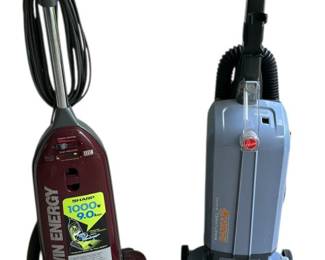 Two Upright Bagged Vacuums Sharp Hoover