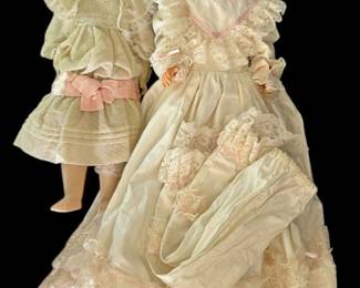 Vintage Vinyl Dolls in Victorian Dresses