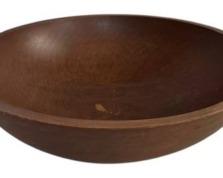 Large Carved Wood Serving Bowl