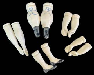 Assorted Porcelain Doll Limbs