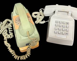 Two Vintage Corded Telephones