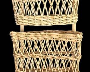 Wicker Rattan Wall Mail Organizer