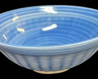 Large Blue Swirl Ceramic Pasta Bowl Italy