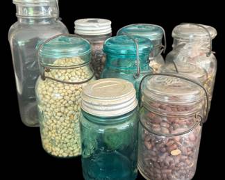 Vintage Canning Fliptop Jars Food Storage