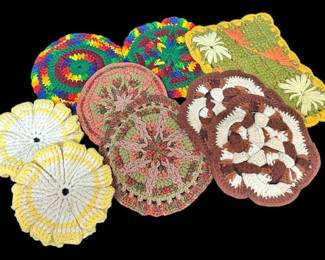 Vintage Crochet Doilies Trivets