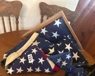 LOT OF FOLDED AMERICAN FLAGS