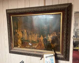 LARGE VINTAGE FRAMED PRINT