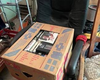 ROLLING OFFICE CHAIR BOX OF VHS