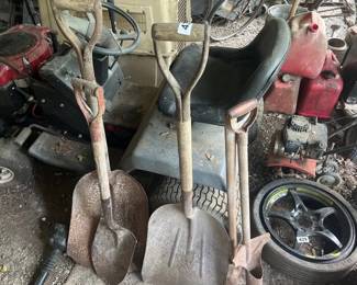 SHOVEL, SCOOPS, SLEDGE HAMMER, FUNNEL