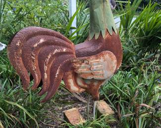 Large Rooster Yard Decor