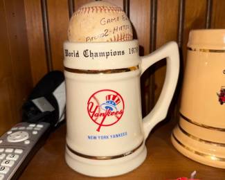 NY Yankees Beer Stein - 1977 Championship Win