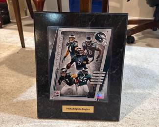 commemorative plaque celebrating the Philadelphia Eagles