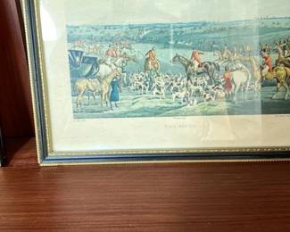 Antique English Fox Hunt Print