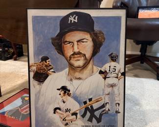 Thurman Munson Watercolor Print