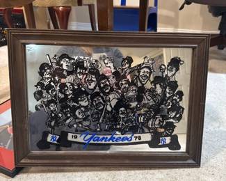 vintage 1978 NY Yankees team mirror