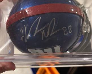 Autographed mini NY Giants Helmet. Signed by Eli Manning