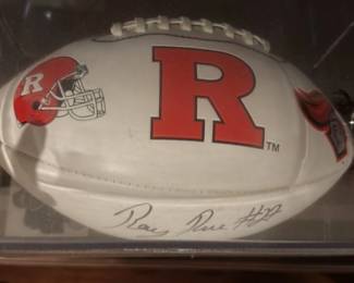 Rutgers Scarlet Knights autographed mini football Ray Rice