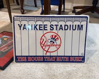 Yankee Stadium metal Sign "The House that Ruth Built"