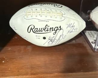 NY Giants autographed football