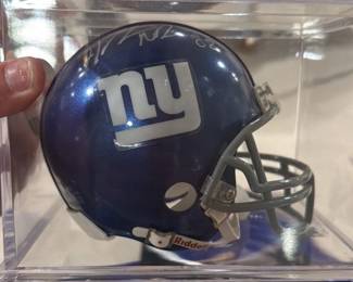 Autographed Kevin Boss NY Giants Mini Helmet