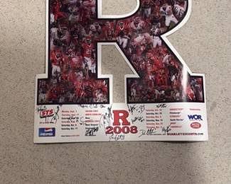 2008 Autographed promotional item Rutgers Scarlet Knights