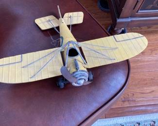 Vintage Metal Biplane Model
