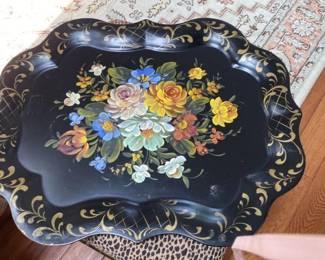Vintage Hand-Painted Tole Tray