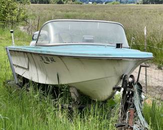 Old boat and trailer