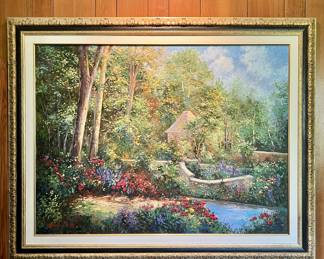 Large SCHAEFER-Miles hand signed Oil on Canvas