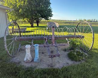 Antique hay rake