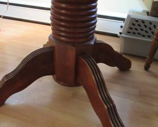 Antique Wood Dining Table with Leaf