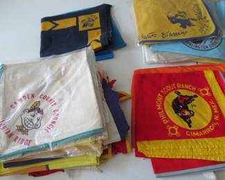 Hundreds of Vintage Scout Neckerchiefs Scarves