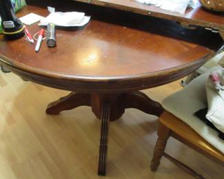 Antique Wood Dining Table with Leaf