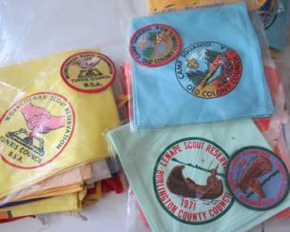 Hundreds of Vintage Scout Neckerchiefs Scarves