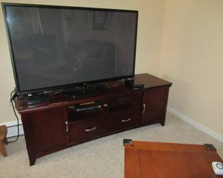 Smart TV , Entertainment center, Coby DVD & Surround Sound , WII