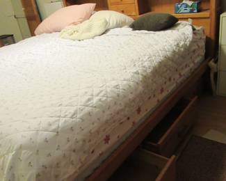 King Size Bed With Headboard and Under bed Storage
