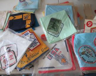 Hundreds of Vintage Scout Neckerchiefs Scarves