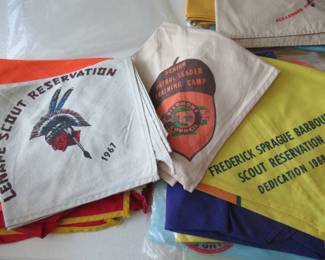 Hundreds of Vintage Scout Neckerchiefs Scarves